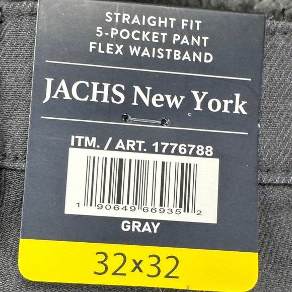 Jachs New York Jeans Straight Fit Mens 32X32 Gray Flex Performance Stretch NEW - Picture 1 of 12